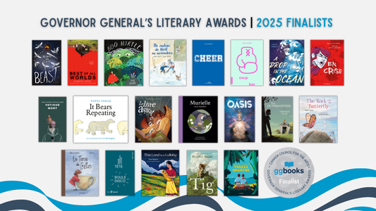 Digital graphic featuring cover images of the 20 youth finalists. Text reads "Governor General's Literary Awards. 2025 Finalists."