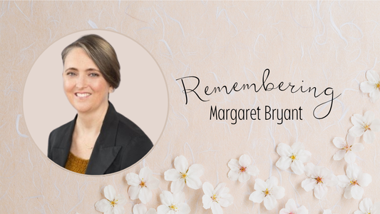 Digital graphic featuring a photo of Margaret Byrant. Text reads "Remembering Margaret Bryant."