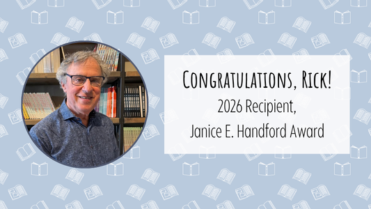 Digital graphic featuring a photo of Rick Wilks. Text reads "Congratulations, Rick! 2026 Recipient, Janice E. Handford Award."