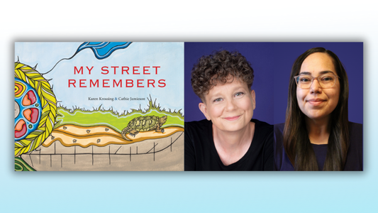 Digital graphic with photos of Karen Crossing and Kathie Jamieson