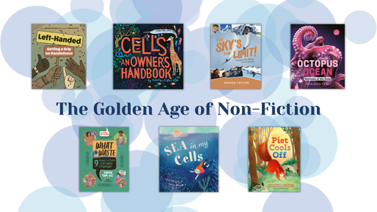 Digital graphic with text that reads The Golden Age of Non-Fiction along with various book cover images.