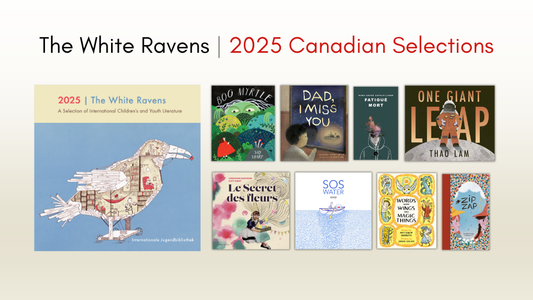 Digital graphic. Text reads "The White Ravens. 2025 Canadian Selections."