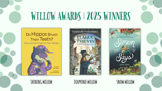 Digital graphic featuring the cover images of the winners. Text reads "Willow Awards. 2025 Winners."