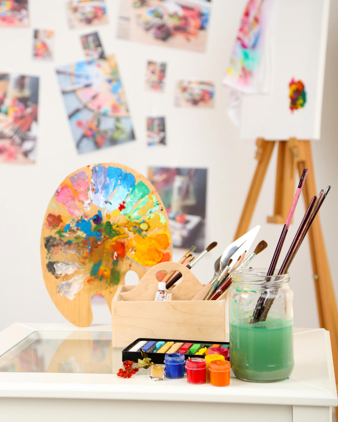 Photograph of art supplies